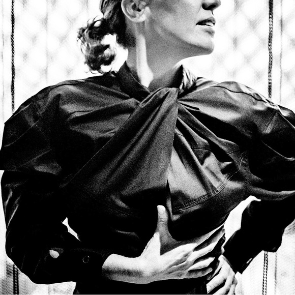 Black Avant Garde dress sz M (Zara) worn once for photoshoot. Open back! - Picture 2 of 8